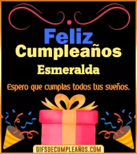 GIF Mensaje de cumpleaños Esmeralda